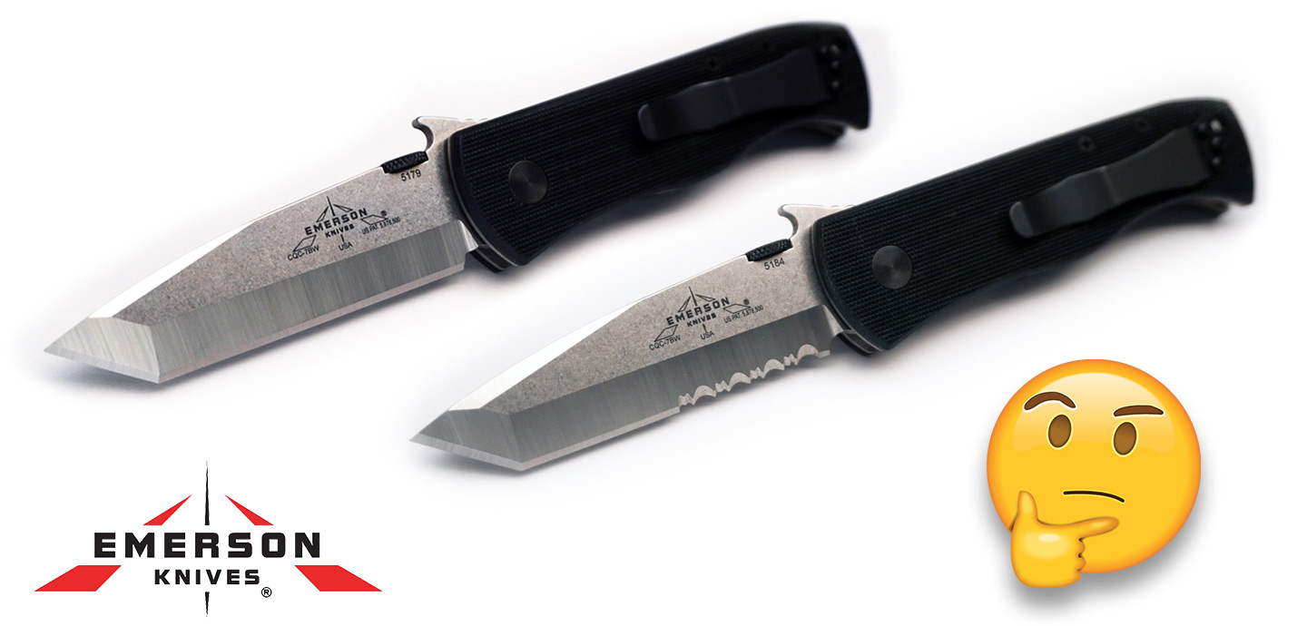 plain or serrated emerson knives